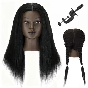 Mannequin  with  Real Hair,18" Doll  for  & Hairdresser Practice Braiding Hairstyling with Clamp