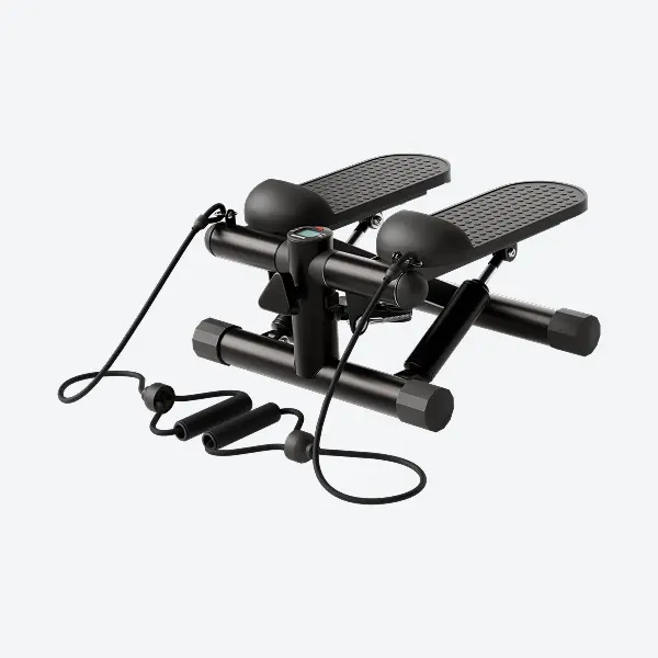 BetterMe Mini Stepper Compact Stair Stepper with Resistance Bands & LCD Display for Home Cardio