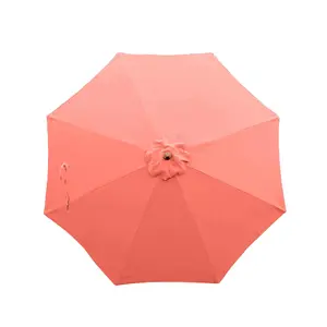 PREORDER (SHIPS by 5/25) 9ft Market Patio Umbrella 8 Rib Replacement Canopy Peach Coral