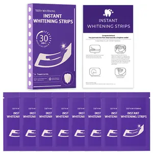 Teeth Brightening Strips,28pcs/set Mint Tooth Strips,Purple Tooth Whitening,Tooth Stain Treatment,Combining Whitening and Colour Correction,Peroxide-Free