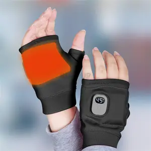 USB Rechargeable Heated Gloves for Men Women, Upgrade Non-Slip Electric Heating Glove for Cycling, Winter Hand Warmer Hunting, Skiing, Outdoor, Work, Outdoor Sports Gloves (Palm Heating)