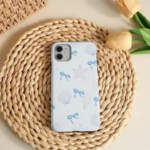 Blue Bows Starfish Shell Phone Case Tough Cover for iPhone 17 16 15 14 13 12 11 Pro Max Plus & Samsung Galaxy S26 S25 S24 S23 S22 Ultra