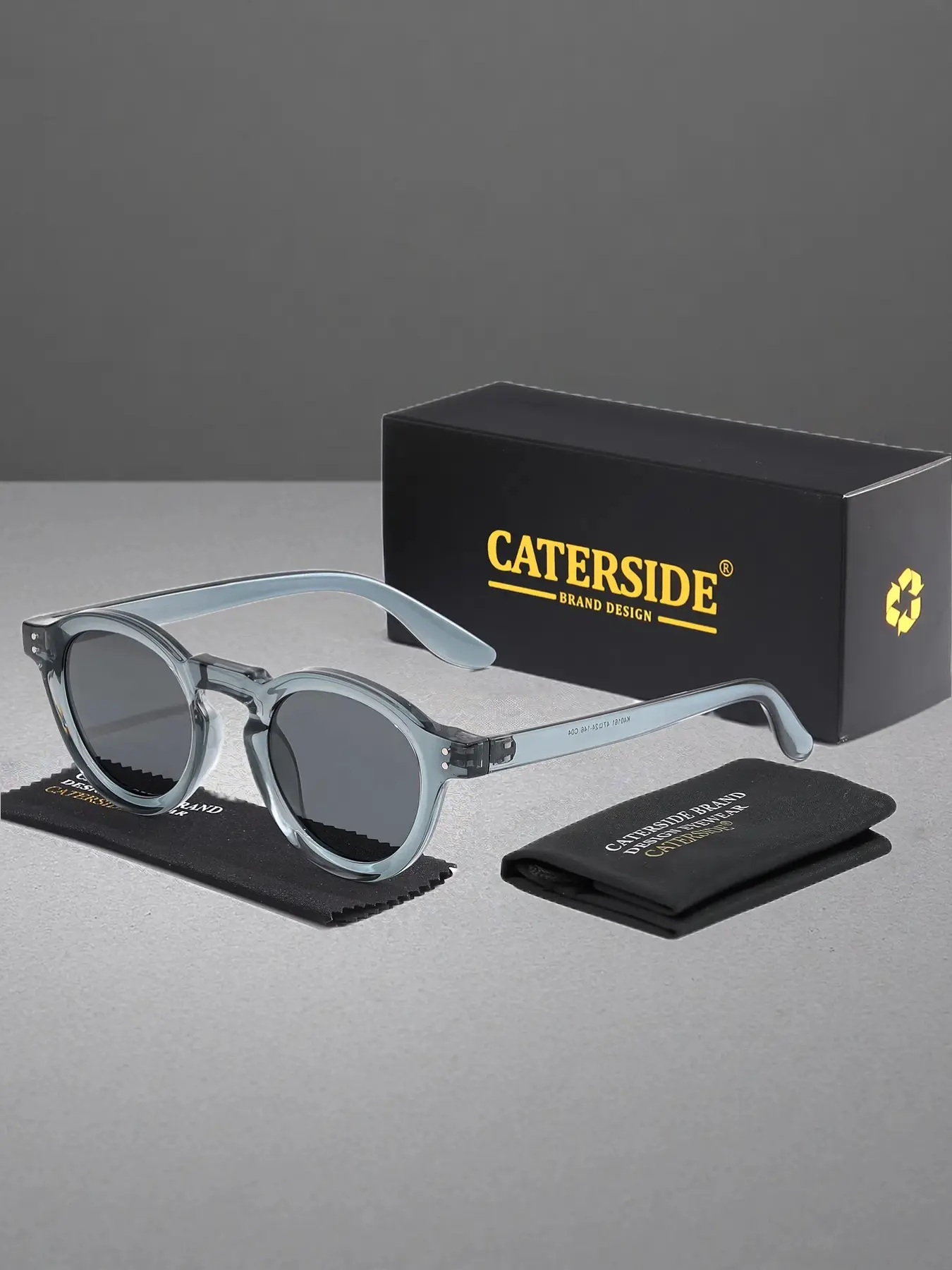 CATERSIDE One Pair With Packaging Luxury Retro TR90 Small Frame Glasses Edgy Street Hip Hop Unisex for Road Trip Music Festival Party Street Photography Decoration Multi-Scene Use