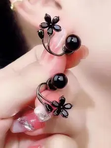 Elegant Flower Earrings Set, Korean-Inspired Design, Versatile Floral Fashion Accessory, Lightweight Luxurious Ear Studs