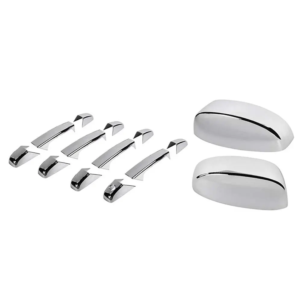 14-Piece ABS Automotive Rearview Mirror Shell & Door Handle Trim Cover Replacement Kit for 2007-2013 Chevy/GMC Vehicles, 2007-2013 Chevy Suburban, Car Accessories, Easy DIY Installation, Laser Cut, UV and Scratch-Resistant