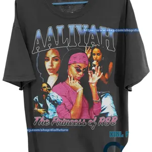 Aaliyah Vintage Vintage Bootleg Tshirt, Aaliyah Homage Graphic Tee, Aaliyah Shirt, Hiphop Shirt, RnB Artist Shirt, Aaliyah Merch, Rap Tee, Vintage Graphic Tee, gift for him, gift for her, unisex shirt Menswear Top Underwear Streetwear