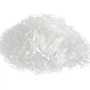 Fiberglass for Cement Mortar Concrete Reinforcement Anti-Seepage and Anti-Cracking Cement Mix for Building Walls Garden Floor White 3/4"(19MM)-4lb/Pack