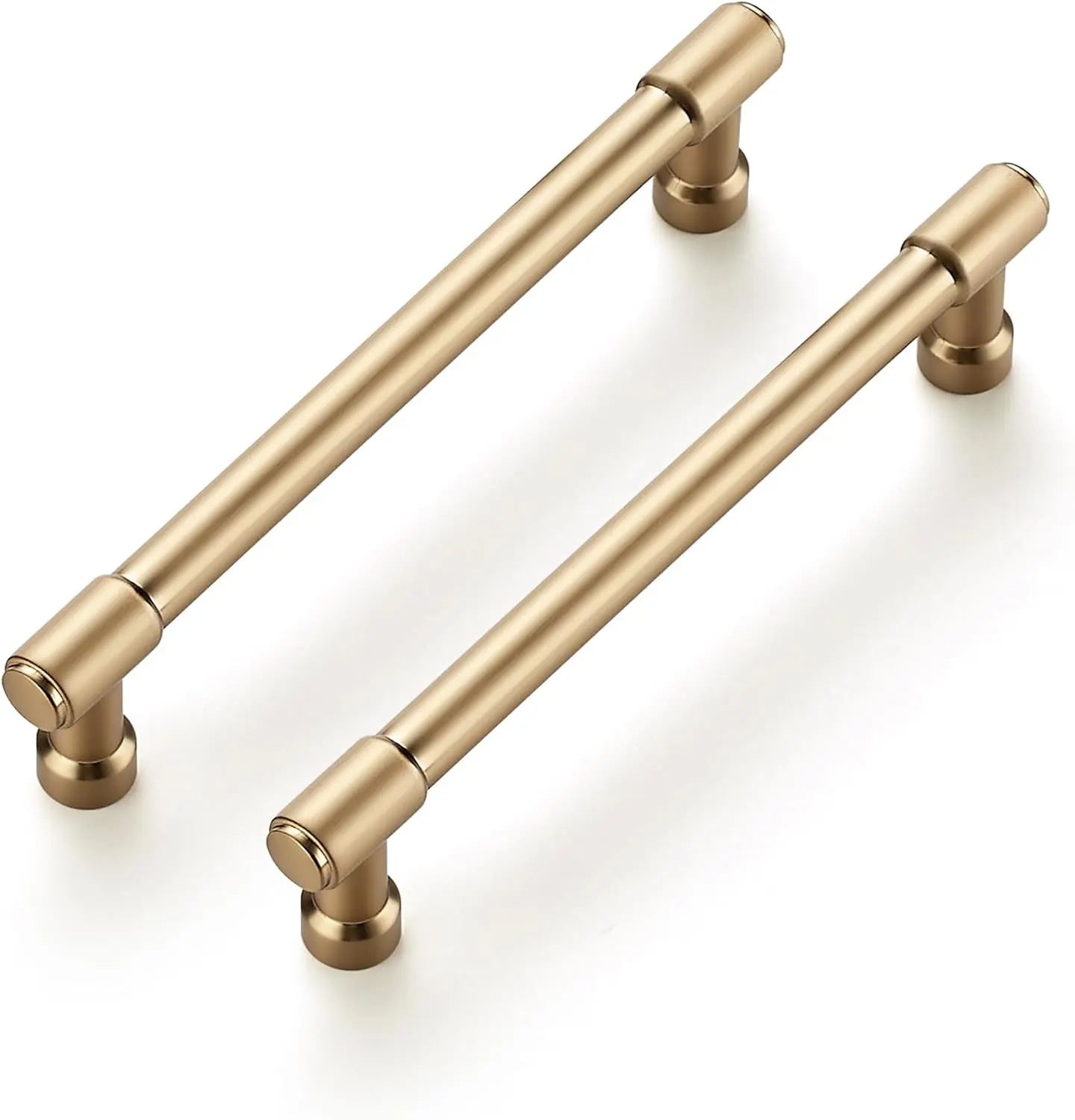 Champagne Bronze Kitchen Pulls Cabinet Handles 5 Inch | Solid Zinc Alloy, Round T-Bar Shape, Screws Included, Dresser Handles, Cabinet Drawer Pulls, for Kitchen Cupboard Hardware