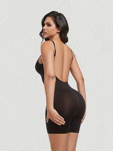 1pc Women's Seamless High-Waisted Bodysuit - Tummy Control Butt Lifting Backless Design, No Padding High Compression Shapewear, Plus Size Solid Color for Workout & Casual Attire, Tummy Control Shapewear, Comfortable Daily Wear, Highsupport Lingerie