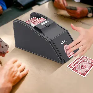 Automatic Card Shuffler Electric Automatic Shuffle Machine, Casino Card Shufflers Portable Card Dealer Machine Electric Shuffle Tool for Paper Cards Plastic Cards