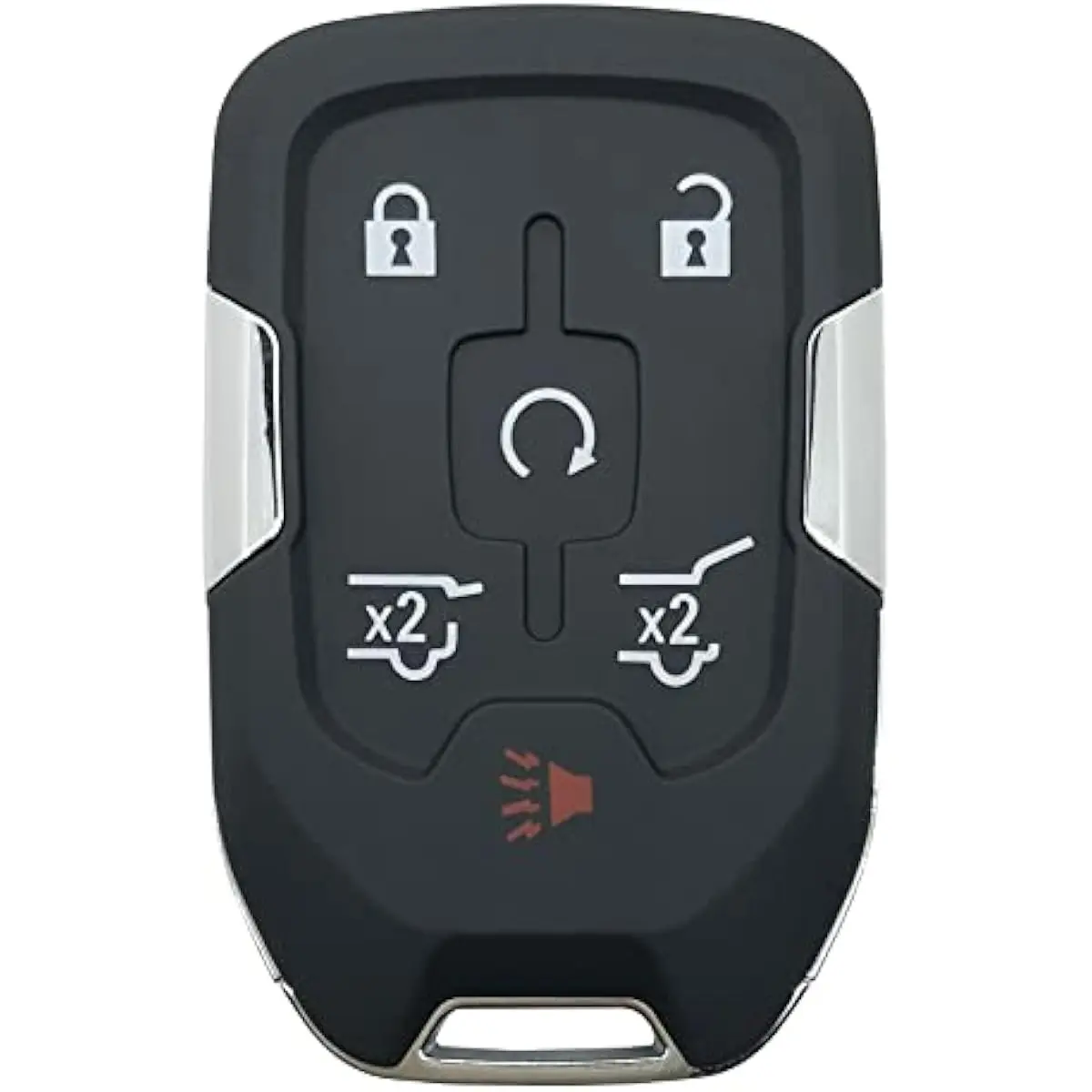 Replacement Key Fob Cover Case fit for Chevy Suburban Tahoe 2015 2016 2017 2018 2019 2020 GMC Yukon Keyless Entry Smart Remote Key Fob Shell (Black)