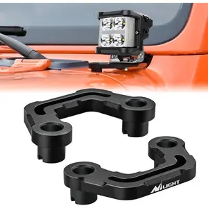 Light Mounting Bracket Hood Cowl Mount Brackets For Front A-Pillar Auxiliary Offroad LED Pod Light Work Lights For 2018-2023 Jeep Wrangler JL/JLU,2020-2023 Gladiator JT