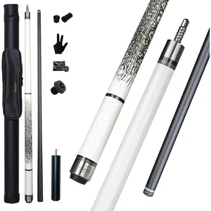 Glass Fiber Pool Cue with Case Canadian Maple  Pool Stick Low Deflection Cue Stick Pool Cue Kit with Case,Gloves,Tips and Extension