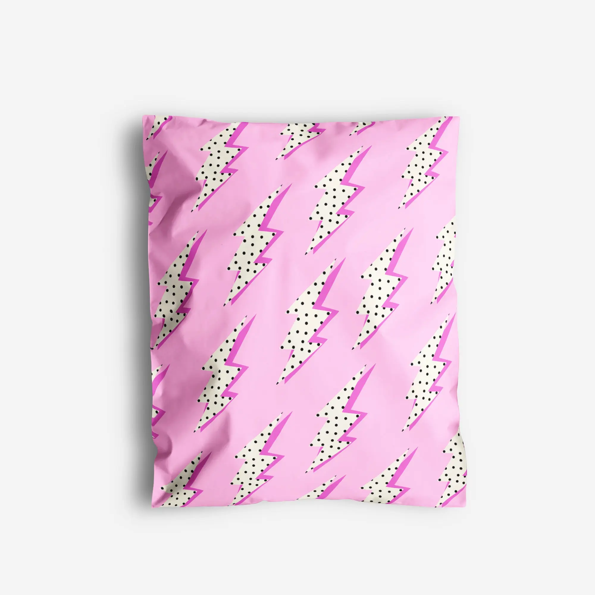 Package Mint Poly Mailers 10x13 - 100 Pack Lightning Bolt Design Poly Mailers Shipping Bags - Waterproof, Tear-Resistant, Self-Adhesive Seal - Decorative Mailing Bags for Clothes, Accessories