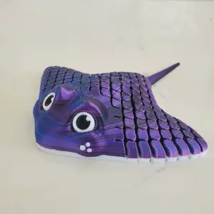 Manta Ray Fidget Toy, Multicolor 3D Printed Articulated, Sensory toy, 3d printed animals