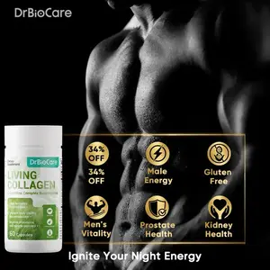 DrBioCare LivingCollagen - Natural and Non-rritating -Supports Male Circulatory System andProstate Health -60 Capsules