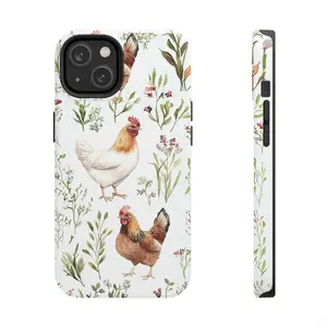 Chicken Phone Case for Samsung and iPhone 17, 16, 15, 14, 13, 12, 11 Pro Max, X, XR, XS Max, 8, And 7 Plus- Cute Farmhouse Design, Durable Tough Cover, Rustic Gift for Chicken Lovers Plastic Protection Compatible with Samsung Galaxy S25