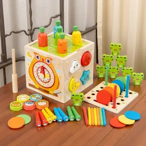 Kindergarten Animal 10-in-1 Game Treasure Box, Pulling Carrot Building Blocks, Parent-Child Interaction, Exercises Children's Fine Motor Skills Matching Toys，Children's Day gift