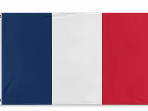 France Flag 3x5 FT French National Banner with Metal Grommets Vivid Print Polyester Flag for Indoor Outdoor Home Garden Wall Decor
