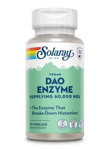 Solaray DAO Enzyme, Health & Nutrition Wellness Supplement, Vitamins & Minerals Support Formula