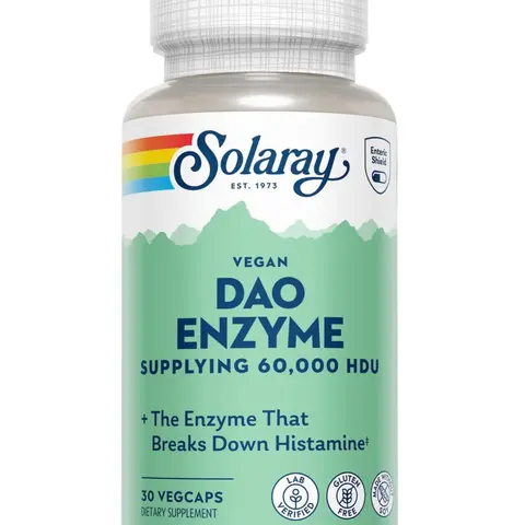 Solaray DAO Enzyme, Health & Nutrition Wellness Supplement, Vitamins & Minerals Support Formula