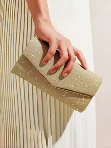 New Women's Evening Clutch Bag Luxury Glitter Handbag, Elegant Mini Handheld Purse for Weddings Parties Music Festivals, Detachable Chain Strap Included, Elegant Stylish Purse