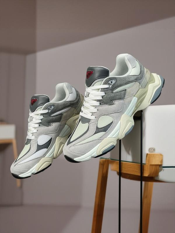 2026 New Style 9060 Thick Autumn Winter Unisex Dad Shoes, Casual Warm Sports Sneakers for All Seasons, Patchwork Textile Upper with Rubber Sole