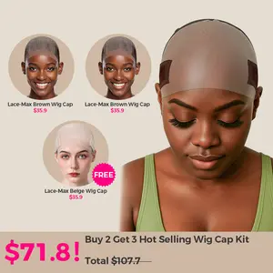 Labhairs 3-Pack & 4-Pack Wig Grip Caps – Secure & Comfortable Fit for All Wigs | Breathable & Adjustable Design | Stays In Place All Day | Great for Daily Wear & Styling