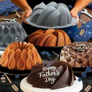 45/21Pieces Silicone Fluted Cake Pan for Halloween Mu Si Chocolate Custard Brownies Bread Flan Meatloaf Jelly Heat-Resistant Non-Stick Baking Mold for Special Occasions，Christmas and Thanksgiving Gifts， Mother's Day Gifts，SummerVibes