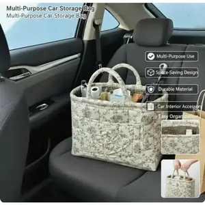 Boho Floral Fabric Foldable Laundry Basket&Collapsible Laundry Hamper&Storage Tote with Handle|Large Washable Multi-Purpose Organizer for Clothes Baskets-Women socks,Dolls,Car,Home&Office|Decorative Farmhouse Style Bag,Durable Travel Cosmetic Organ