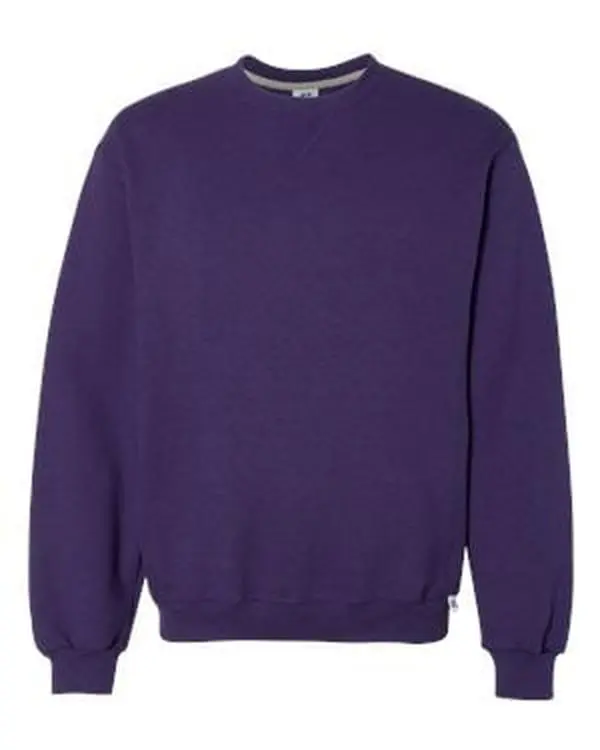 Women's Russell Athletic B60311678 Dri Power Ribbed Knit Pullover Hoodie - Purple 3XL Cotton Basic Casual Tops Clothes with Moisture Wick, Ribbed Cuffs, Machine Washable (Party Wear), Crew Neck, Cotton/Poly