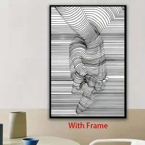 Abstract Art Canvas Poster -  Black and White Gesture Wall  for Living Room, Bedroom, Office or Bar - Unique Gift Idea, Living Room  |    Design |   Classic Aesthetic, Aesthetic Room  restaurant decor modern