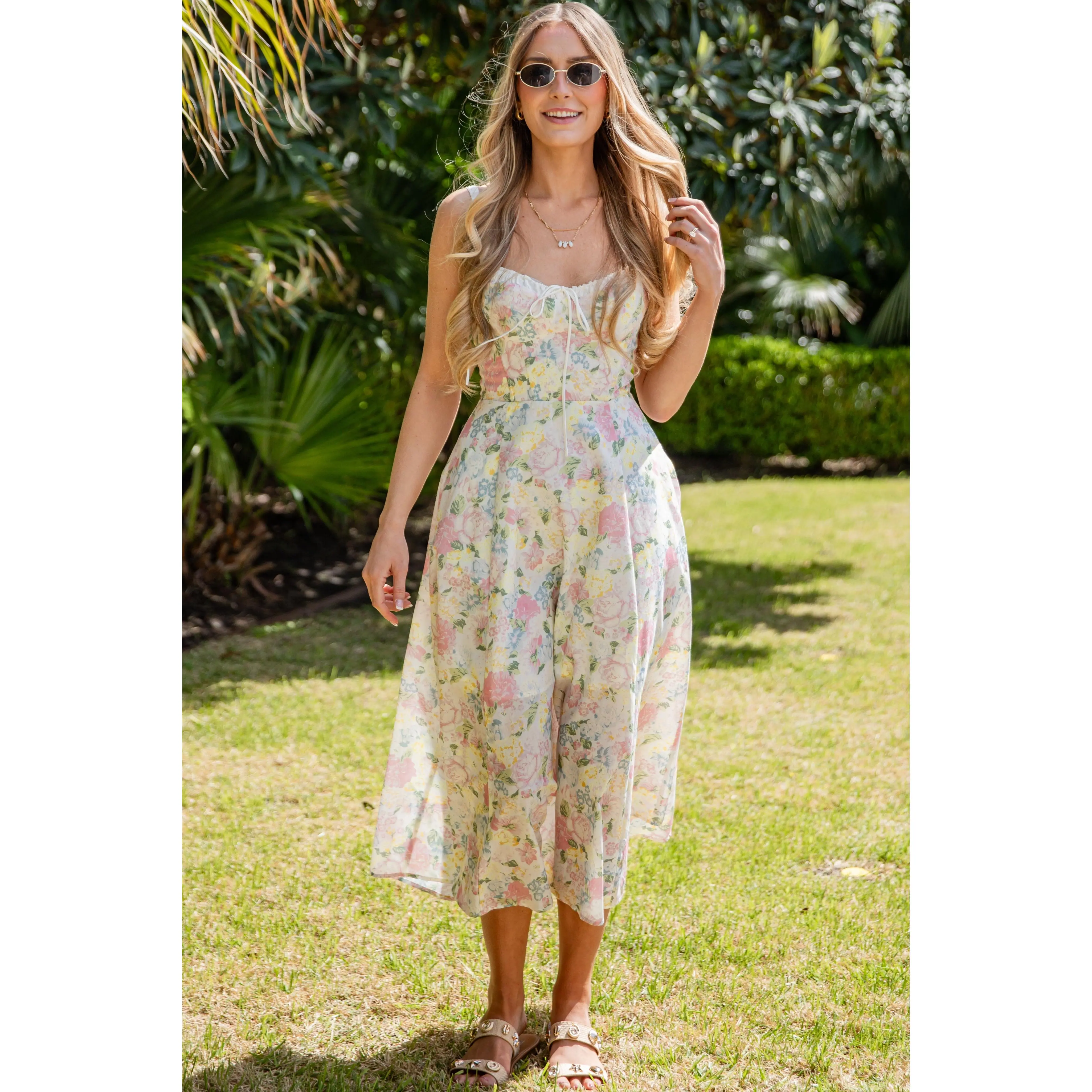 Summer Memories Ivory Floral Maxi Dress Summer Memories Ivory Floral Maxi Dress