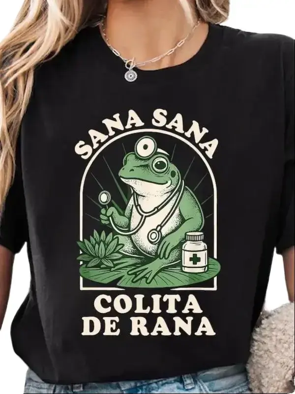 Sana Sana Colita De Rana T-shirt, Sana Sana T-shirt, Mexican Mom Gift, Funny Latina Shirt, Enfermera Latina Shirt, Funny Mexican Frog Shirt