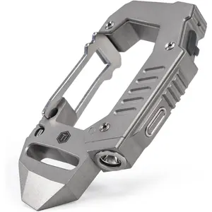 KF02 Multitool Carabiner Clip, 7 in Multifunctional Keychain Flashlight for Camping, Hiking & Activities