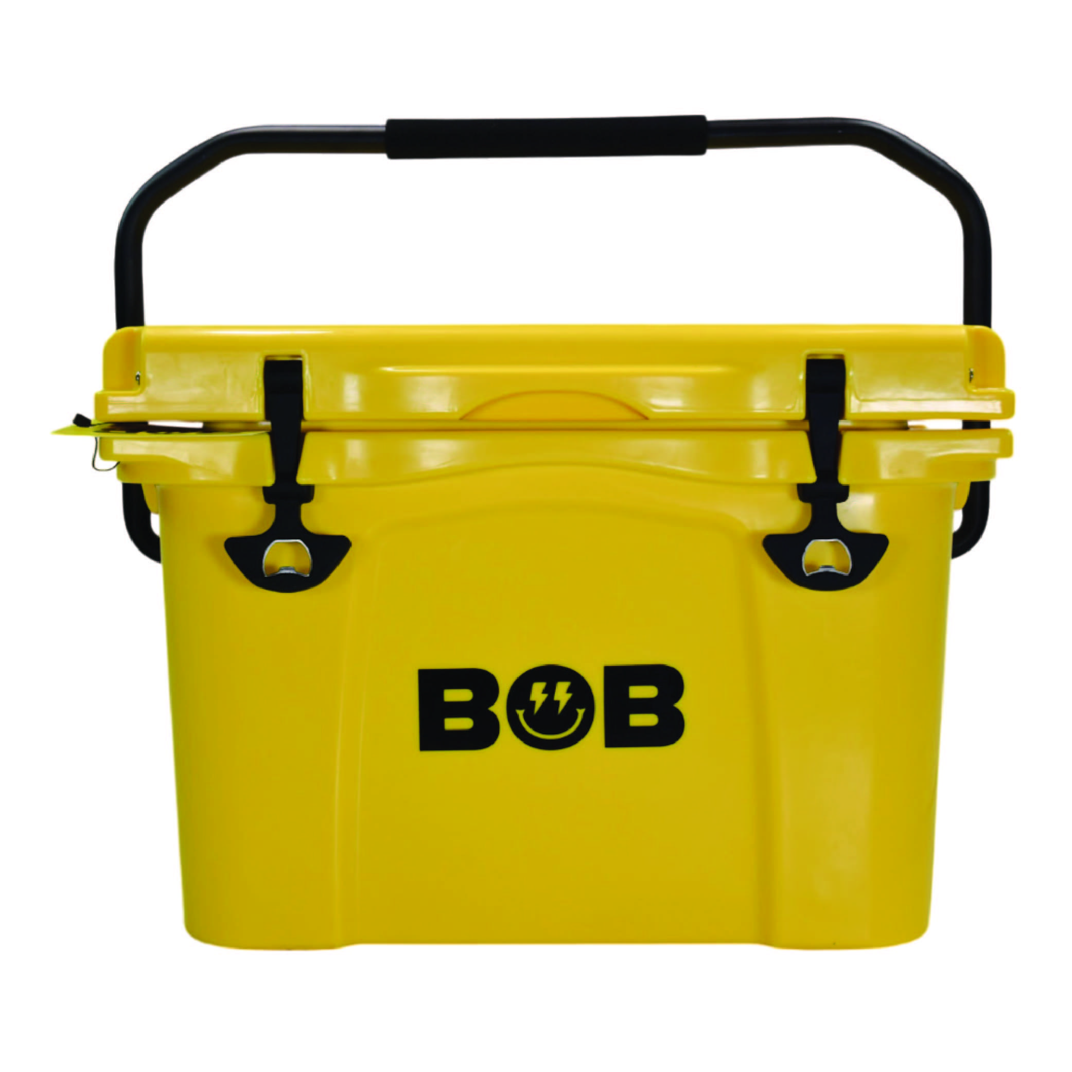 BOB THE COOLER CO 25QT "The Wingman" Portable Reusable Cooler - Extra Thick Insulated Walls, Leak-Proof Hard Cooler, Heavy Duty Handle, Custom Lid Latching Bottle Openers, Holds 30 12oz Cans, Easy to Carry, Polyethylene for Camping, Outdoor Adventures