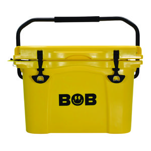 BOB THE COOLER CO 25QT "The Wingman" Leak-Proof Hard Cooler with Heavy Duty Handle - Fits 30 12oz Cans for the Beach, Camping, Tailgating, Sports