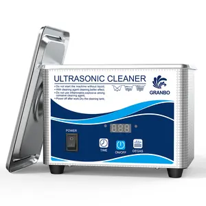 Granbo Ultrasonic Cleaner 1.0L Ultrasonic Jewelry Cleaner 40kHz with Knob Timer, 304 Stainless Steel Sonic Cleaner, 110V Ultrasonic Parts Cleaner for Denture Dental Oral Irrigator Parts Glasses