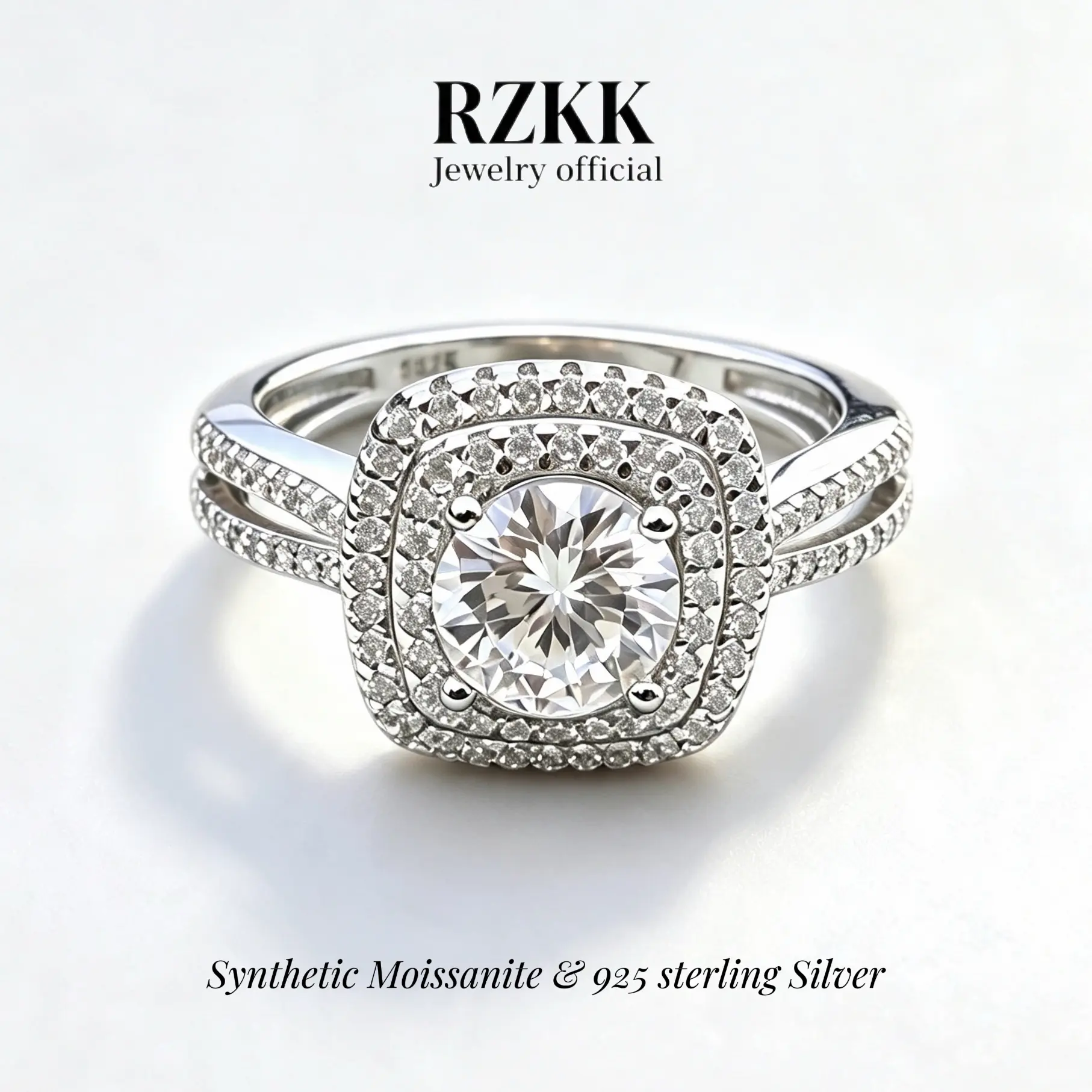 【#1 Classic】Solitaire Engagement Rings for Woman Halo Ring Promise Rings for her 925 Sterling Silver for Woman 1ct D Color VVS1 Clarity Synthetic Moissanite Size 6-9