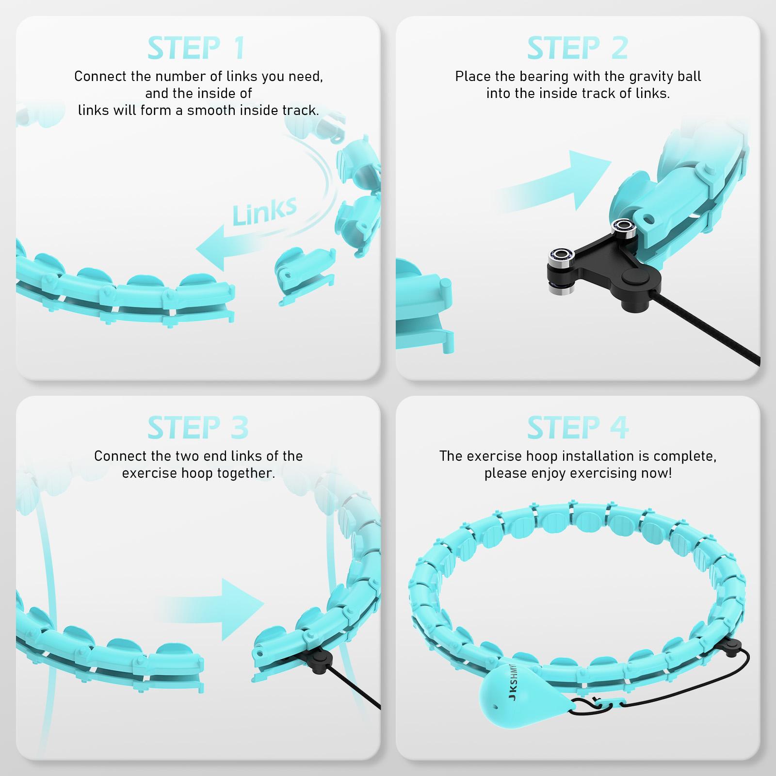 Weighted exercise Circle with 24 Links for Adults, exercise Circle Plus Size, for Adults Smart Exercise Equipment