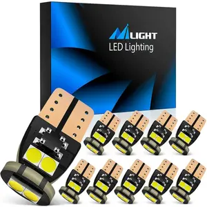 Nilight 194 T10 168 2825 W5W 6500K LED Bulbs (10 Packs), Cool White Light, Led Bulbs Included Led Ambient Lighting