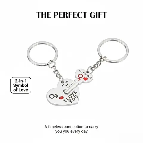 Women's 2-Piece Cute Heart Design Resin Keychains - Casual Couple Lovers' Key Rings, Leisure Accessory for Indoor Recreation, Ideal Gift for Women, Cute Keychains, Heart Design Keychain