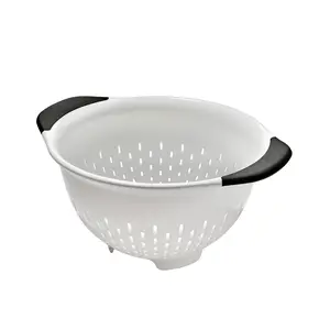 White plastic colander