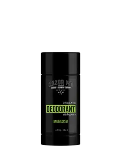 RAZOR MD Organic Deodorant Aluminum-Free Natural Scent 3.1oz Made in USA Body Care with Probiotics Organic Ingredients Compact Size