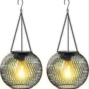 Solar Powered Outdoor Lights, Solar Powered Hanging Lights, Outdoor Hanging Lights for Garden Patio Yard Tree, Waterproof Outdoor Lights