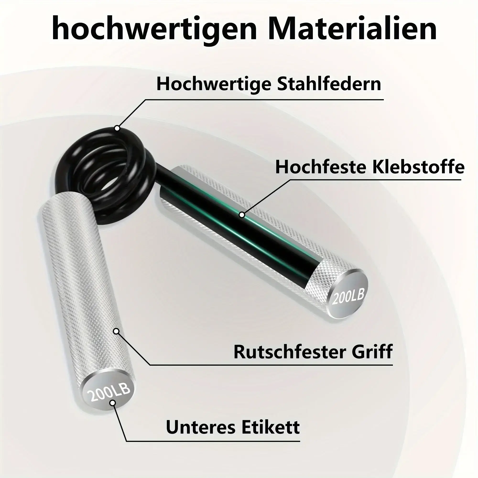 4 sets of aluminum alloy grip enhancers, heavy-duty metal handle with high resistance spring - forearm exercise and hand rehabilitation equipment, anti slip handle, non charging power modeRAIMENTRY 4 sets of aluminum alloy grip enhancers, heavy-duty metal handle with high resistance spring - forearm exercise and hand rehabilitation equipment, anti slip handle, non charging power modeRAIMENTRY