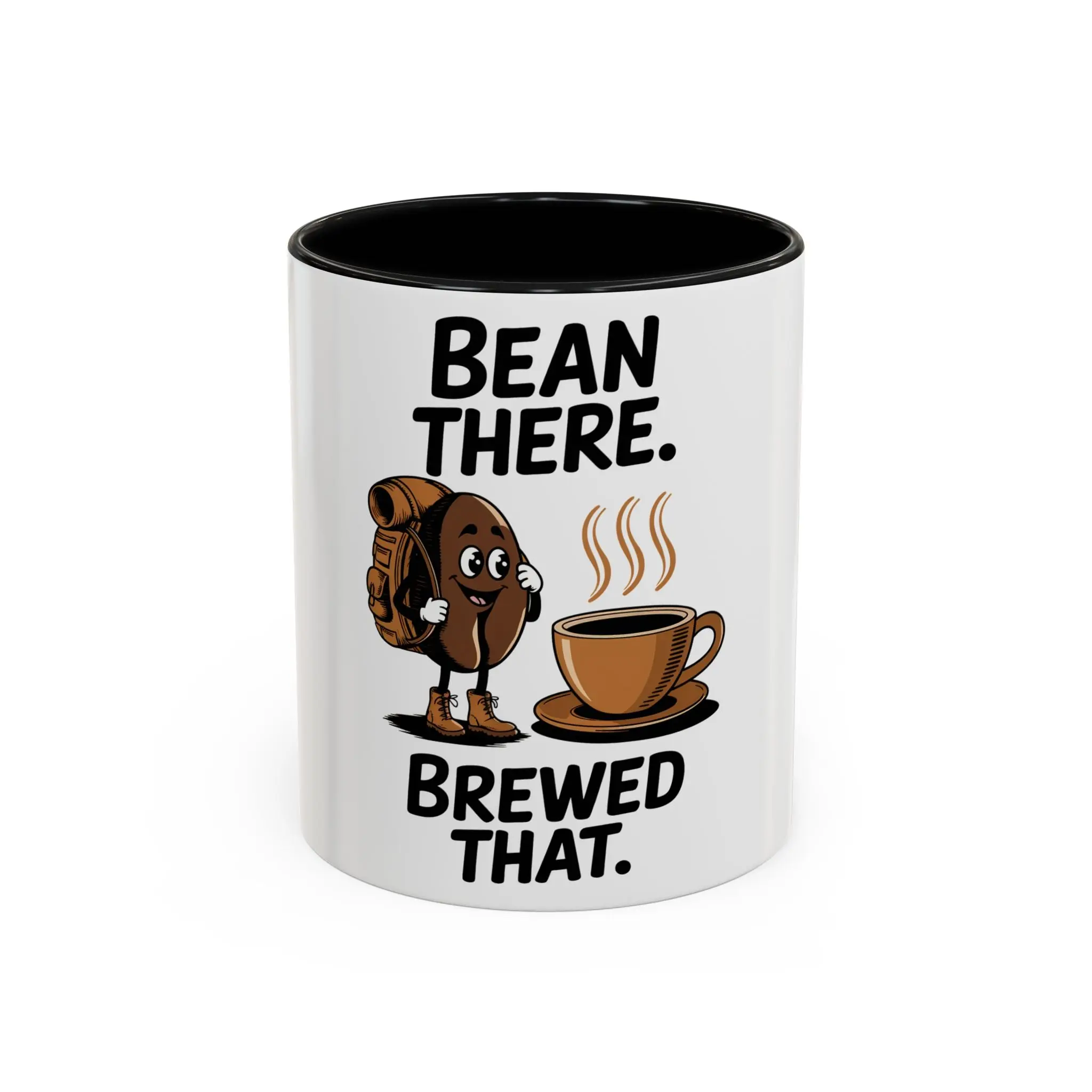 Coffee Bean Accent Mug - Perfect for Coffee Lovers & Gifts