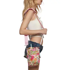 Swirling Flowers Water Bottle Carrier