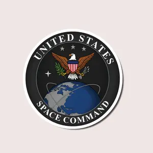 United States Space Command Sticker Decal, US Military Space Force Emblem Vinyl for Laptop, Helmet, Car, Gift for Veterans and Collectors