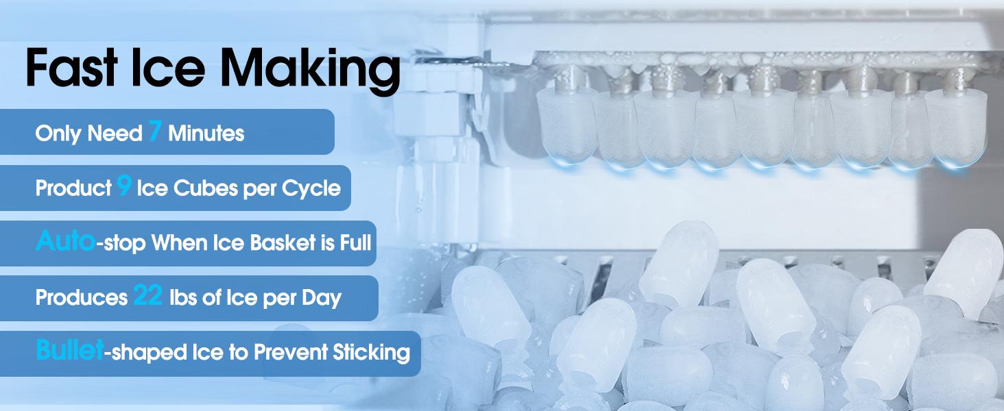 IKT Bottom Loading Water Dispenser Cooler with Ice Maker for 5 Gallon Bottle 22lbs Daily Capacity Self Clean Empty Bottle Alert Black